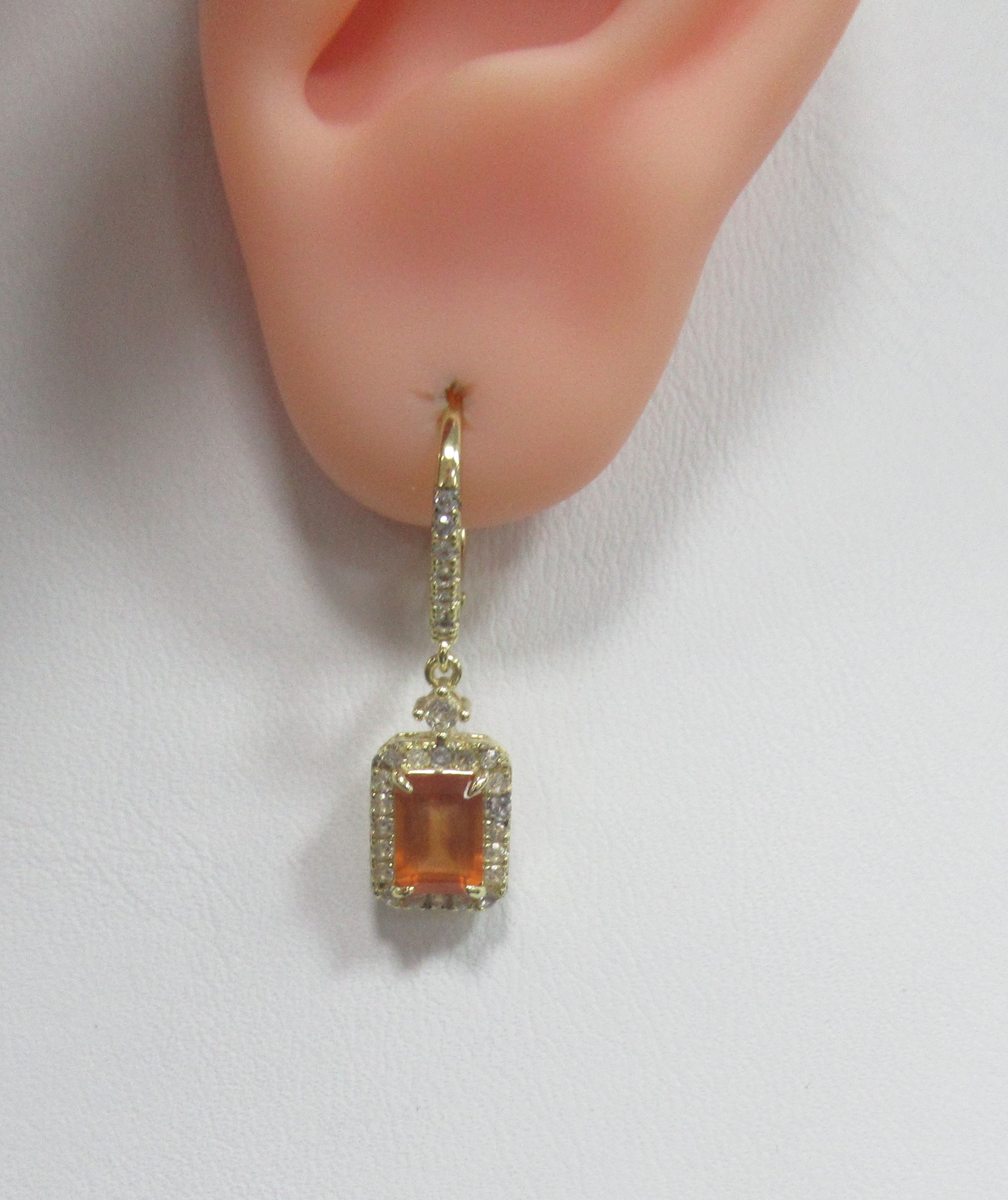 Серебряные серьги с вульфенитами